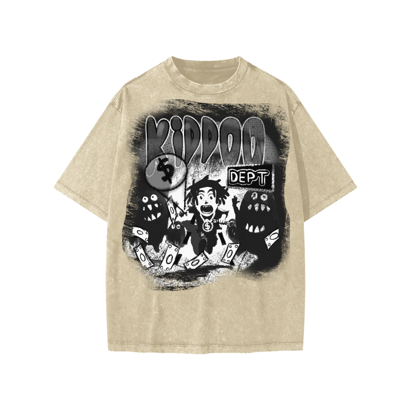 Kiddoo Snow Washed Kids T-Shirt