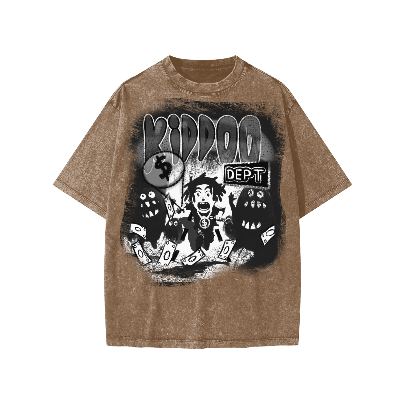 Kiddoo Snow Washed Kids T-Shirt