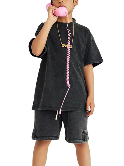 Kiddoo Snow Washed Kids T-Shirt